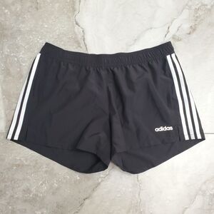 Adidas Lightweight Athletic Shorts 3-Stripe Black White